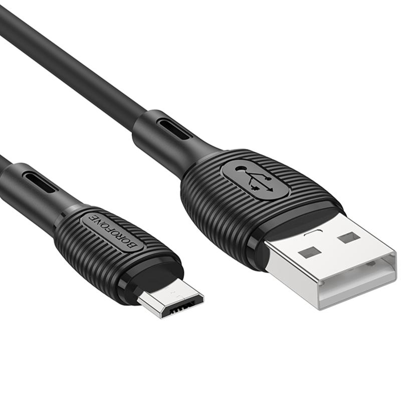 Дата кабель Borofone BX86 Advantage USB to MicroUSB 2.4A (1m) на картинке №4