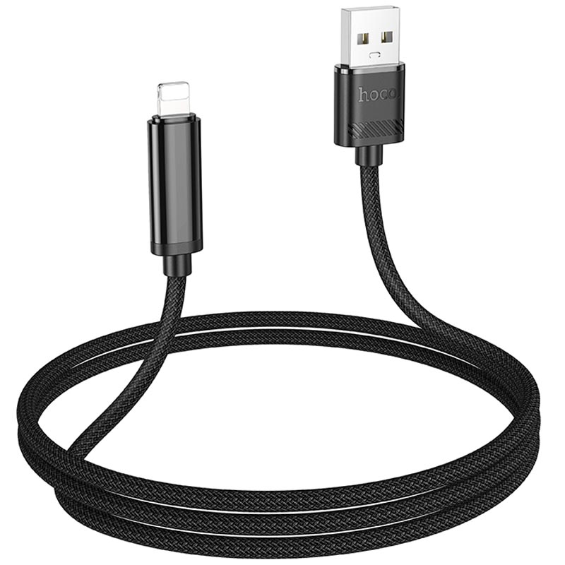 Уценка Дата кабель Hoco U127 Power USB to Lightning (1.2m), Поврежденная упаковка / Black 2, купить оптом с доставкой