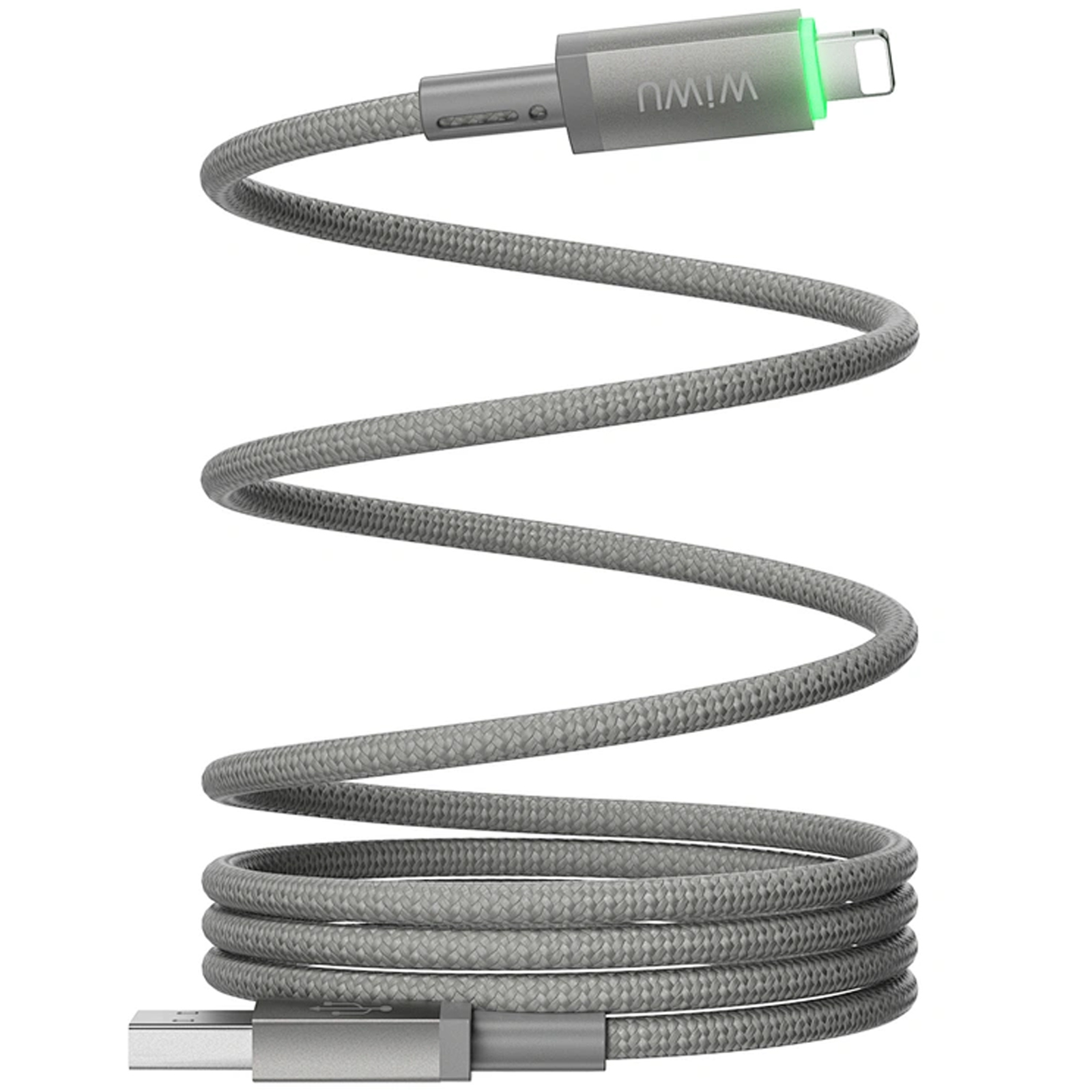Дата кабель WIWU C081 Maglink USB to Lightning 12W (1m), Grey 1, купить оптом с доставкой