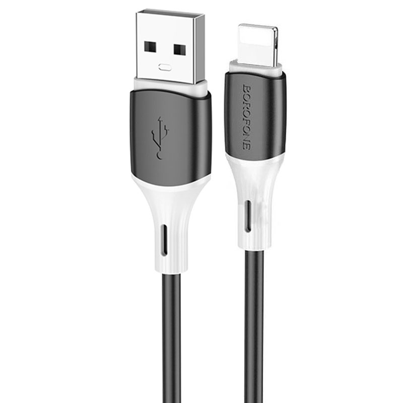 Уценка Дата кабель Borofone BX79 USB to Lightning (1m), Поврежденная упаковка / Черный, купить оптом с доставкой