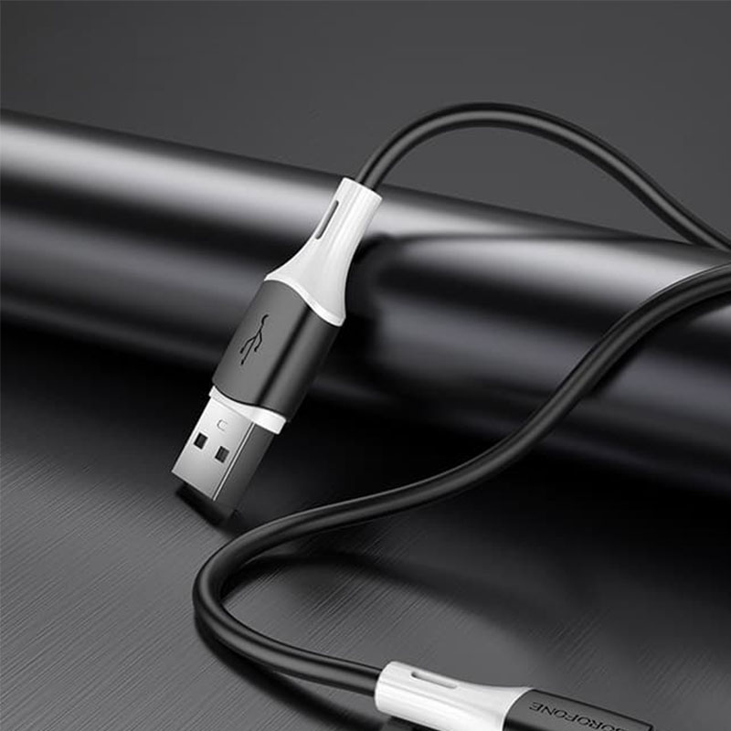 Уценка Дата кабель Borofone BX79 USB to Lightning (1m), Поврежденная упаковка / Черный 2, купить оптом с доставкой
