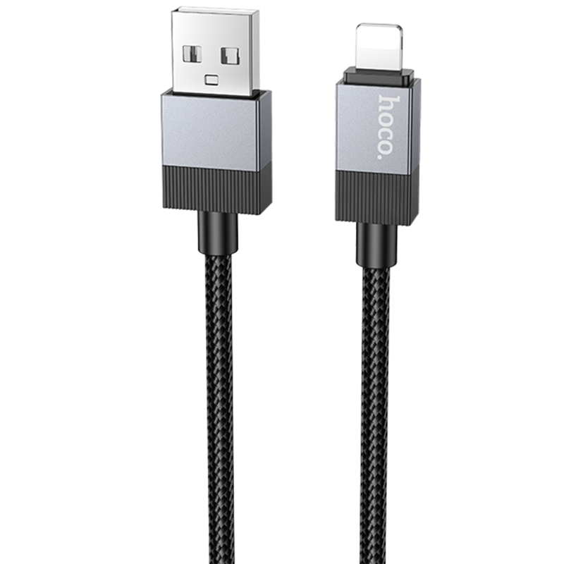 Дата кабель Hoco X110 Honorific USB to Lightning 2.4A (1m), Black, купить оптом с доставкой