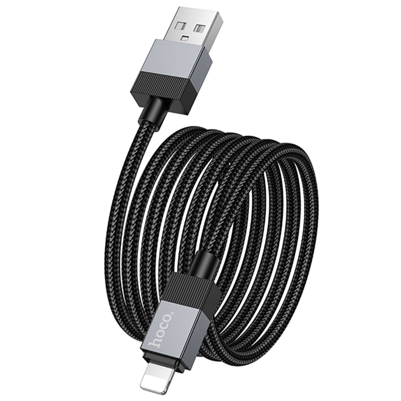 Дата кабель Hoco X110 Honorific USB to Lightning 2.4A (1m) на картинке №4