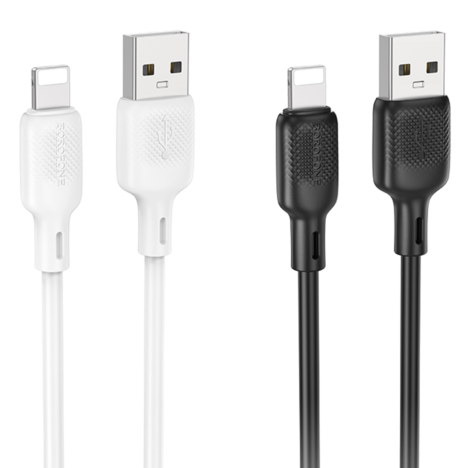 Дата кабель Borofone BX113 Lenny USB to Lightning 2.4A (1m), купити оптом з доставкою