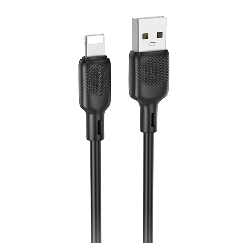 Дата кабель Borofone BX113 Lenny USB to Lightning 2.4A (1m) на малюнкі №1
