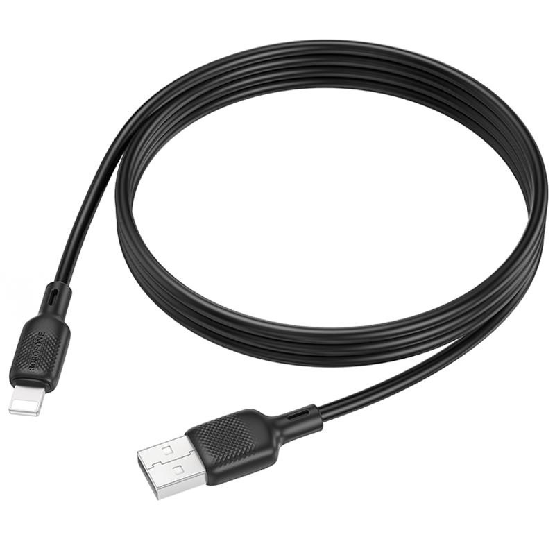 Дата кабель Borofone BX113 Lenny USB to Lightning 2.4A (1m) на малюнкі №5