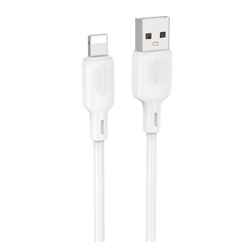 Дата кабель Borofone BX113 Lenny USB to Lightning 2.4A (1m) на малюнкі №1