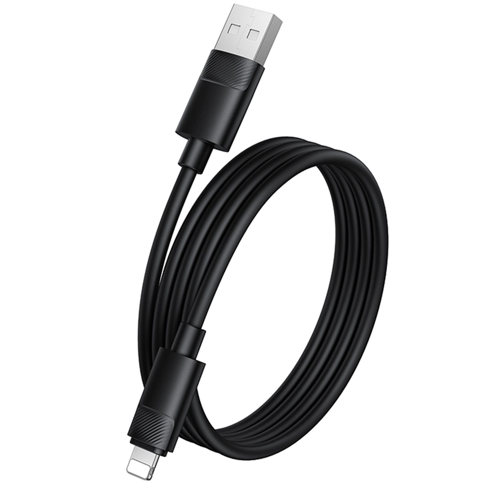 Дата кабель Borofone BX123 Leya USB to Lightning 12W (1m), Black 2, купити оптом з доставкою