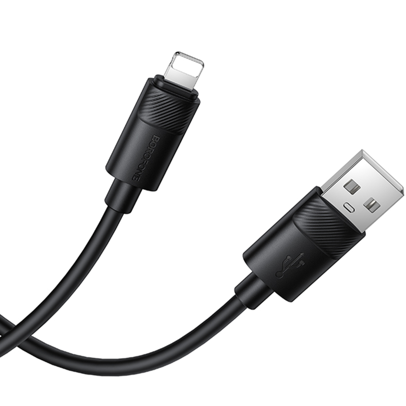Дата кабель Borofone BX123 Leya USB to Lightning 12W (1m) на малюнкі №4