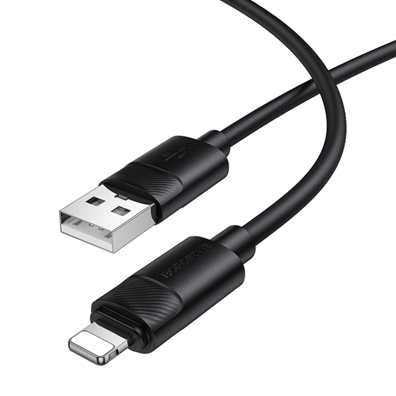 Дата кабель Borofone BX123 Leya USB to Lightning 12W (1m) на малюнкі №5