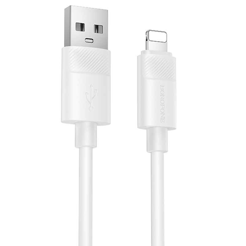 Дата кабель Borofone BX123 Leya USB to Lightning 12W (1m) на малюнкі №1
