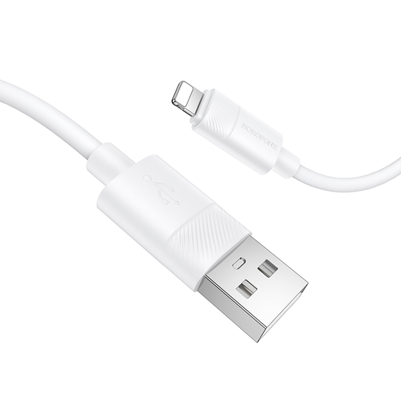 Дата кабель Borofone BX123 Leya USB to Lightning 12W (1m) на малюнкі №3