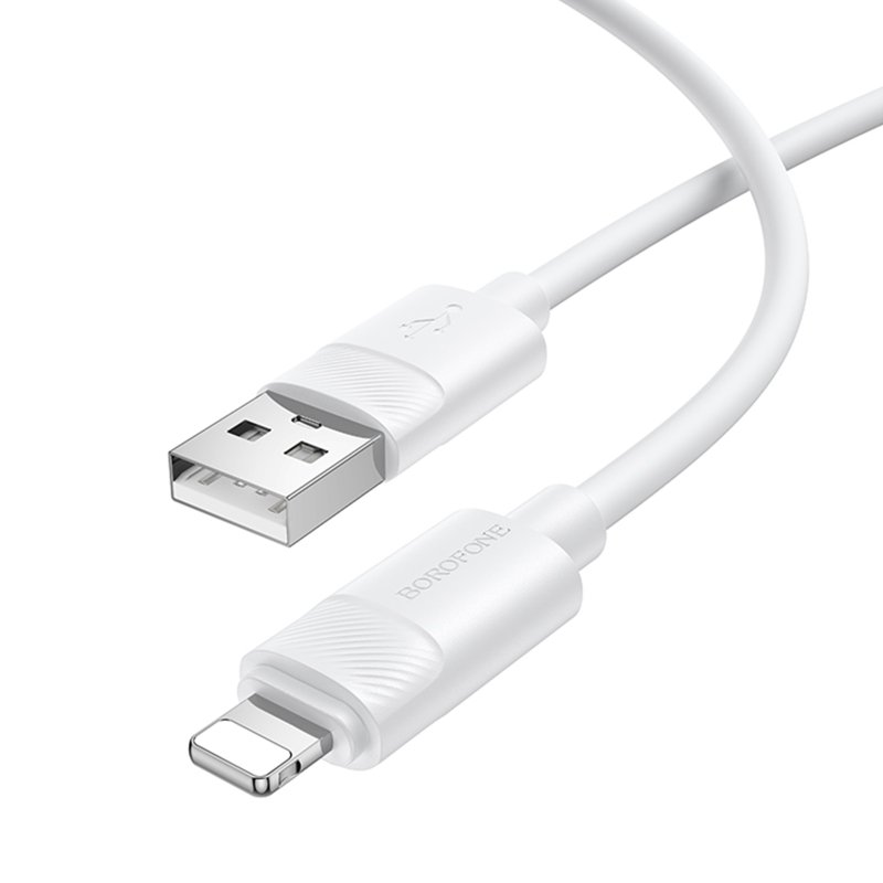 Дата кабель Borofone BX123 Leya USB to Lightning 12W (1m) на малюнкі №4