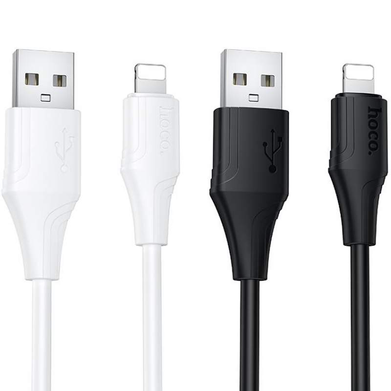 Уцінка Дата кабель Hoco X124 Bien silicone USB to Lightning 2.4A (1m), купити оптом з доставкою