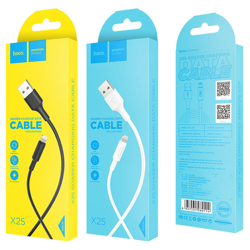 Дата кабель Hoco X25 Soarer Lightning Cable (1m) дивитися фото №5