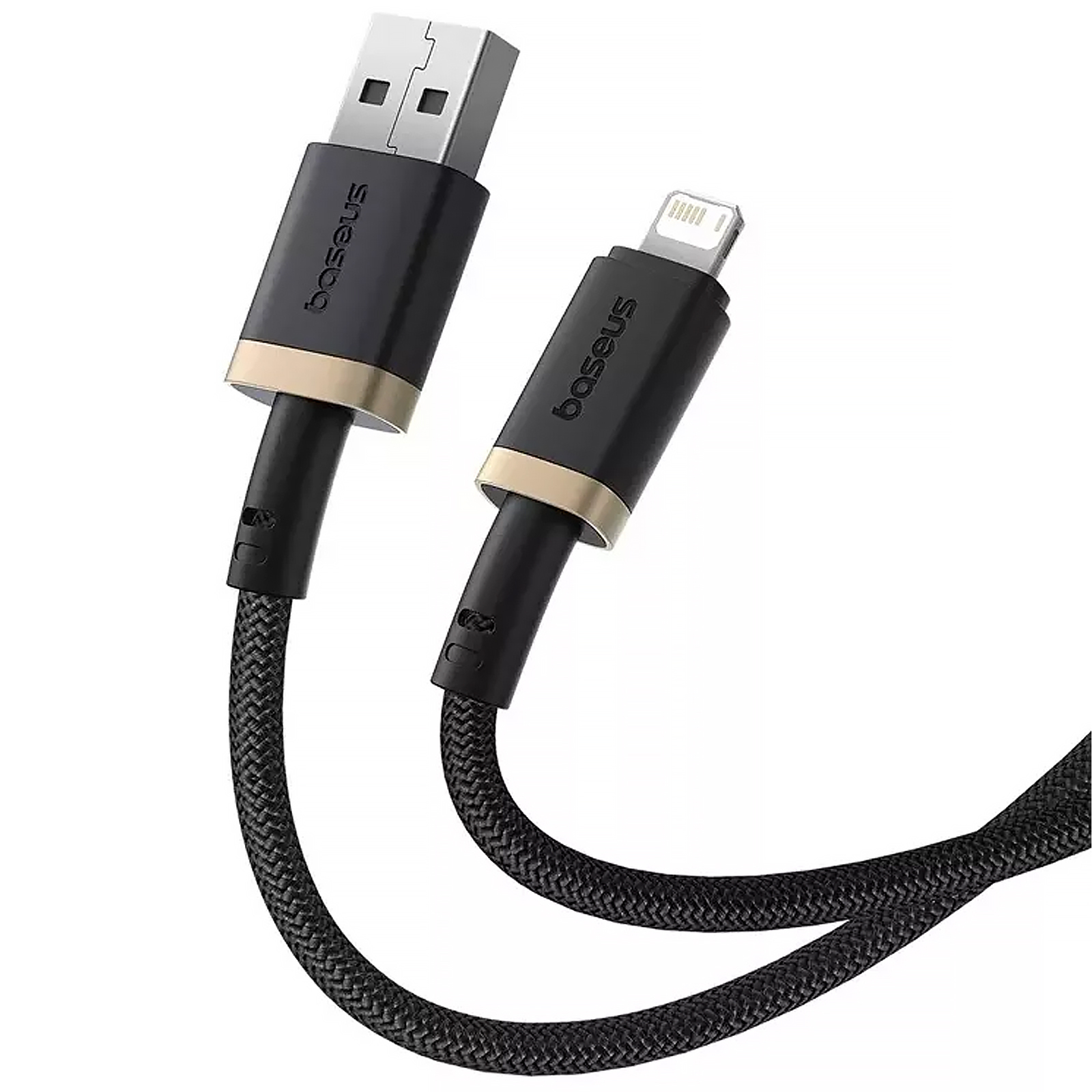 Дата кабель Baseus Dura Series Fast Charging USB to Lightning 2.4A (1m) (CB000122), Gold / Black 4, купити оптом з доставкою