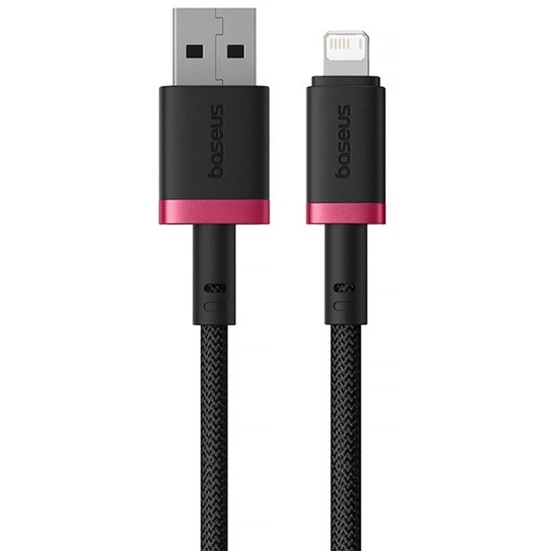 Дата кабель Baseus Dura Series Fast Charging USB to Lightning 2.4A (1m) (CB000122), Red / Black, купити оптом з доставкою