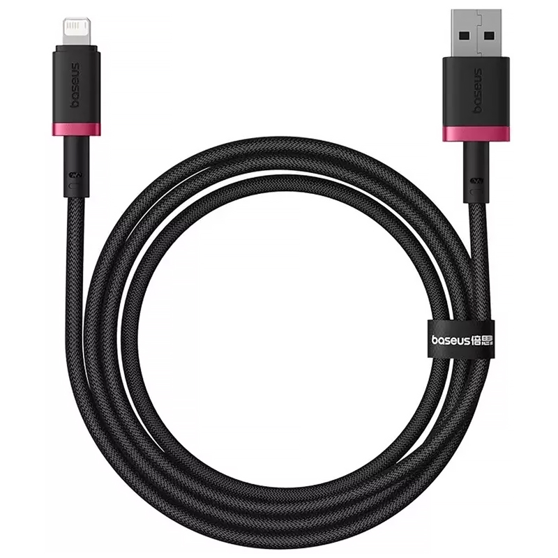 Дата кабель Baseus Dura Series Fast Charging USB to Lightning 2.4A (1m) (CB000122), Red / Black 3, купити оптом з доставкою
