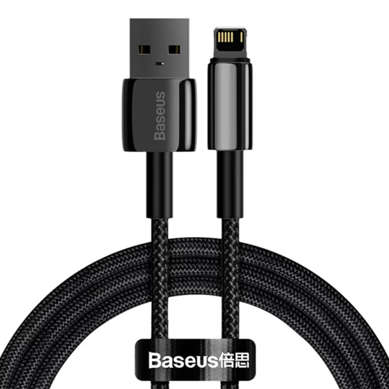 Дата кабель Baseus Tungsten Gold USB to Lightning Cable 2.4A (2m) (CALWJ-A0), купити оптом з доставкою