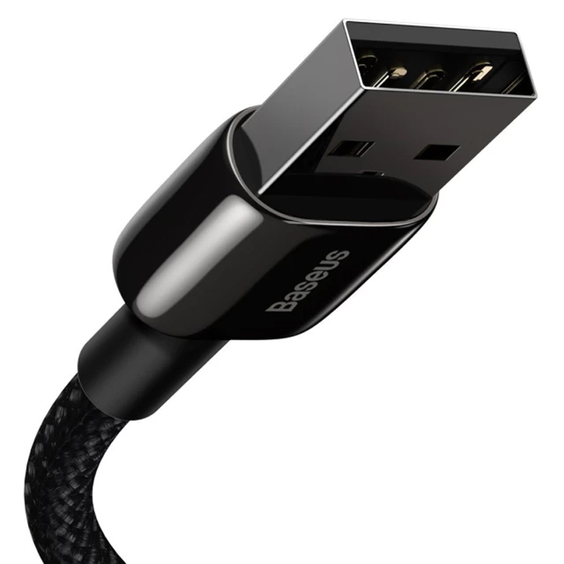 Дата кабель Baseus Tungsten Gold USB to Lightning Cable 2.4A (2m) (CALWJ-A0), Black 4, купити оптом з доставкою
