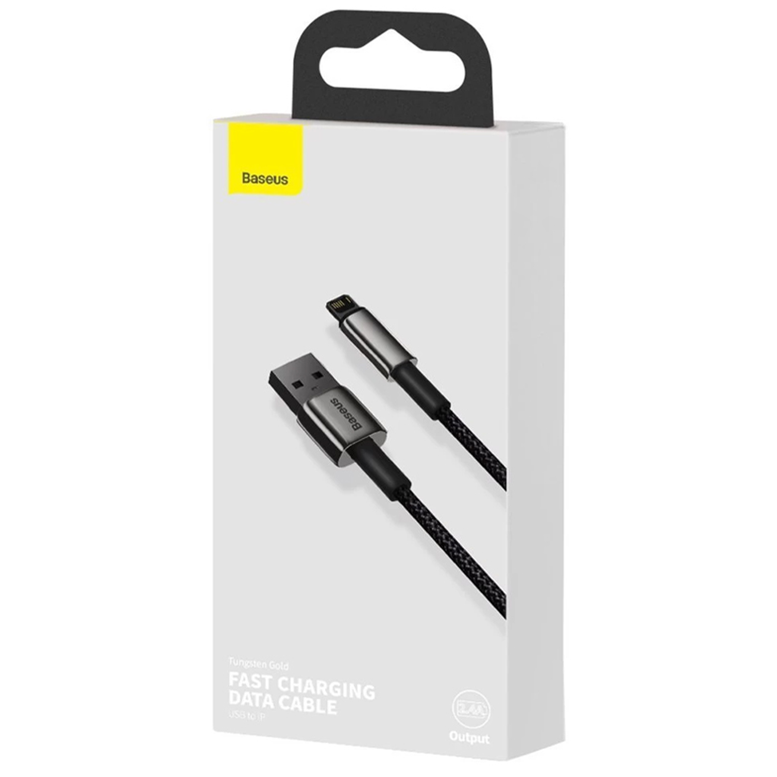 Дата кабель Baseus Tungsten Gold USB to Lightning Cable 2.4A (2m) (CALWJ-A0), Black 5, купити оптом з доставкою