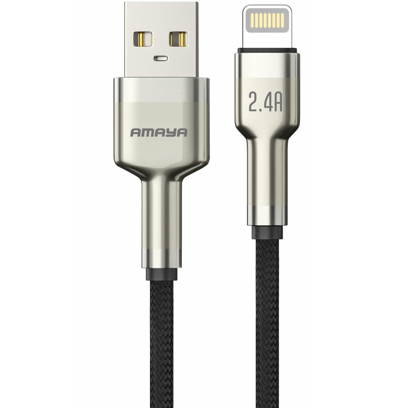 Дата кабель Amaya 310L USB to Lightning 2.4A (1m), Brown, купить оптом с доставкой