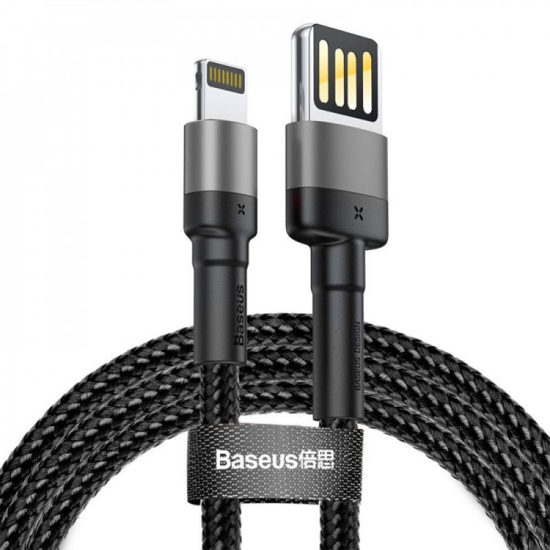 Дата кабель Baseus Cafule USB to Lightning Special Edition 1.5A (2m) (CALKLF-H), Сірий 1, купити оптом з доставкою