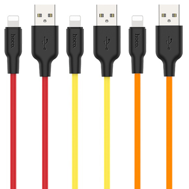Дата кабель Hoco X21 Plus Silicone Lightning Cable (1m), купить оптом с доставкой