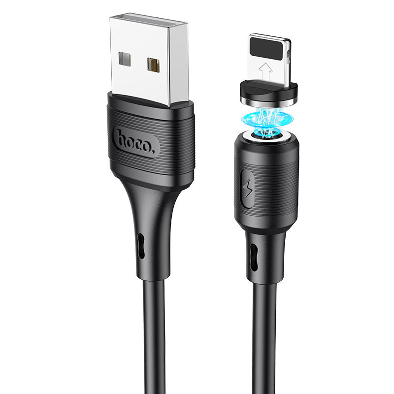 Дата кабель Hoco X52 Sereno magnetic USB to Lightning (1m) дивитися фото №1