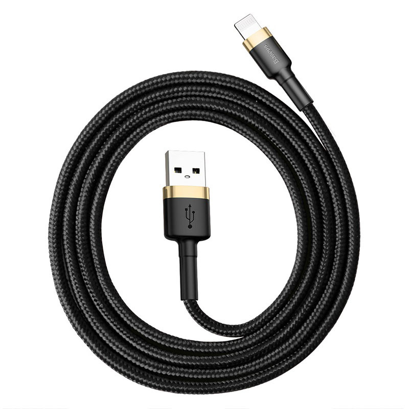 Дата кабель Baseus Cafule Lightning Cable 2.4A (1m) (CALKLF-B) на малюнкі №2