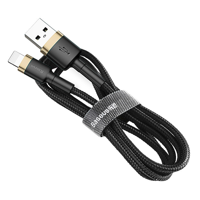 Дата кабель Baseus Cafule Lightning Cable 2.4A (1m) (CALKLF-B) на малюнкі №3