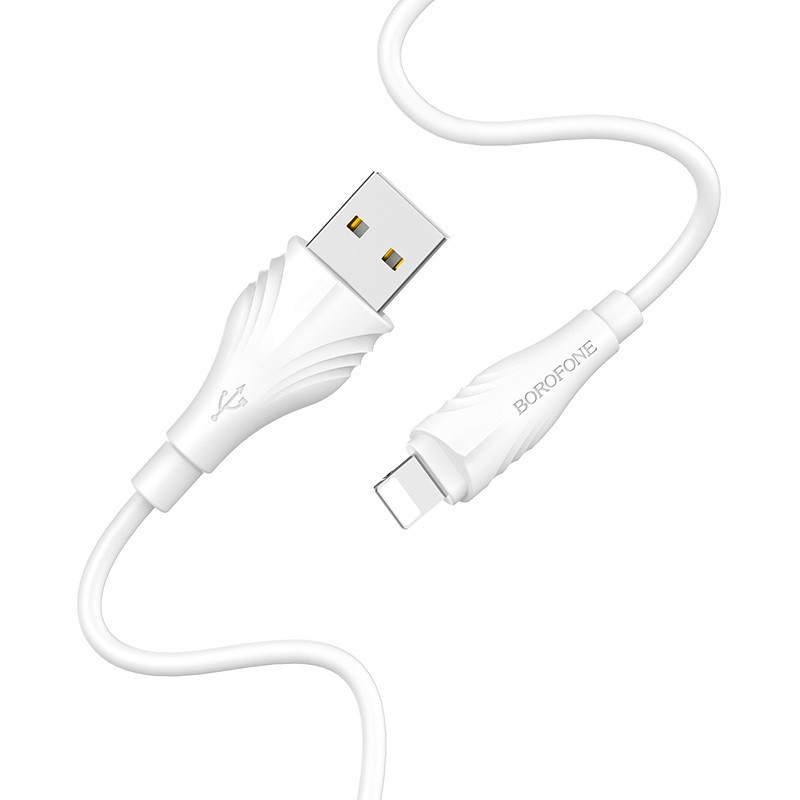 Дата кабель Borofone BX18 Optimal USB to Lightning (3m) дивитися фото №2