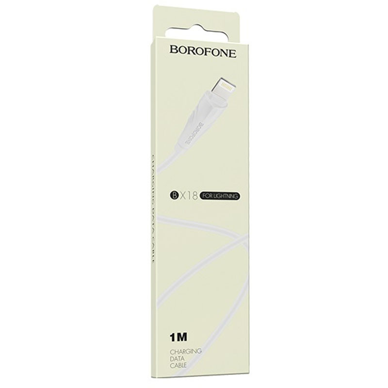 Дата кабель Borofone BX18 Optimal USB to Lightning (1m) дивитися фото №6