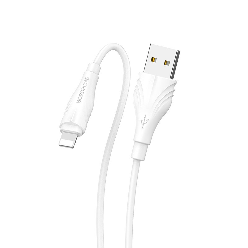Дата кабель Borofone BX18 Optimal USB to Lightning (2m) дивитися фото №1