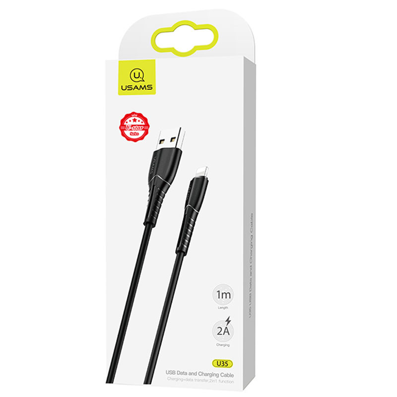 Дата кабель Usams US-SJ364 U35 USB to Lightning 2A (1m) дивитися фото №5