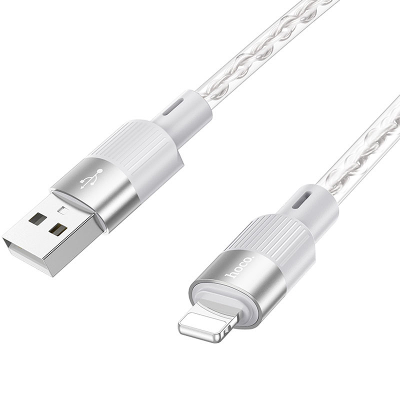 Дата кабель Hoco X99 Crystal Junction USB to Lightning (1m) на картинке №3