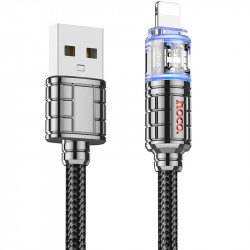 Дата кабель Hoco U122 Lantern Transparent Discovery Edition USB to Lightning (1.2m)