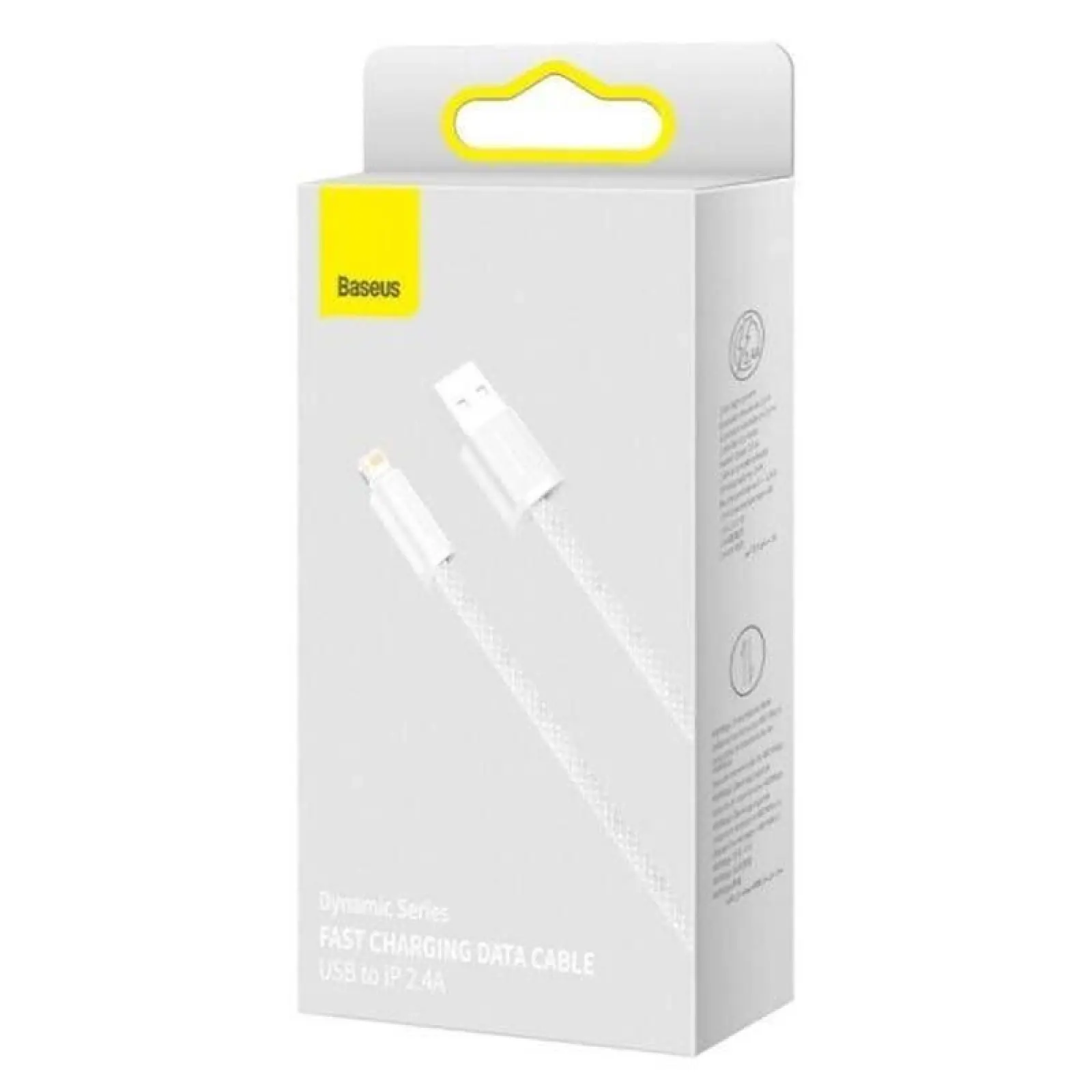 Дата кабель Baseus Dynamic Series USB to Lightning 2.4A (1m) (CALD000402), White 2, купить оптом с доставкой
