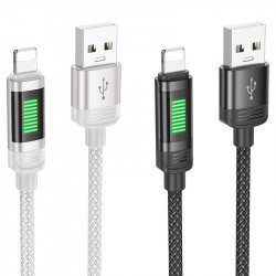 Дата кабель Hoco U126 Lantern 2.4A USB to Lightning (1.2m)