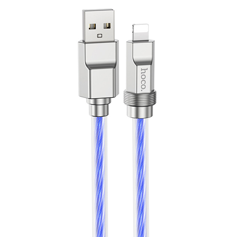 Дата кабель Hoco U113 Solid 2.4A USB to Lightning (1m) дивитися фото №1