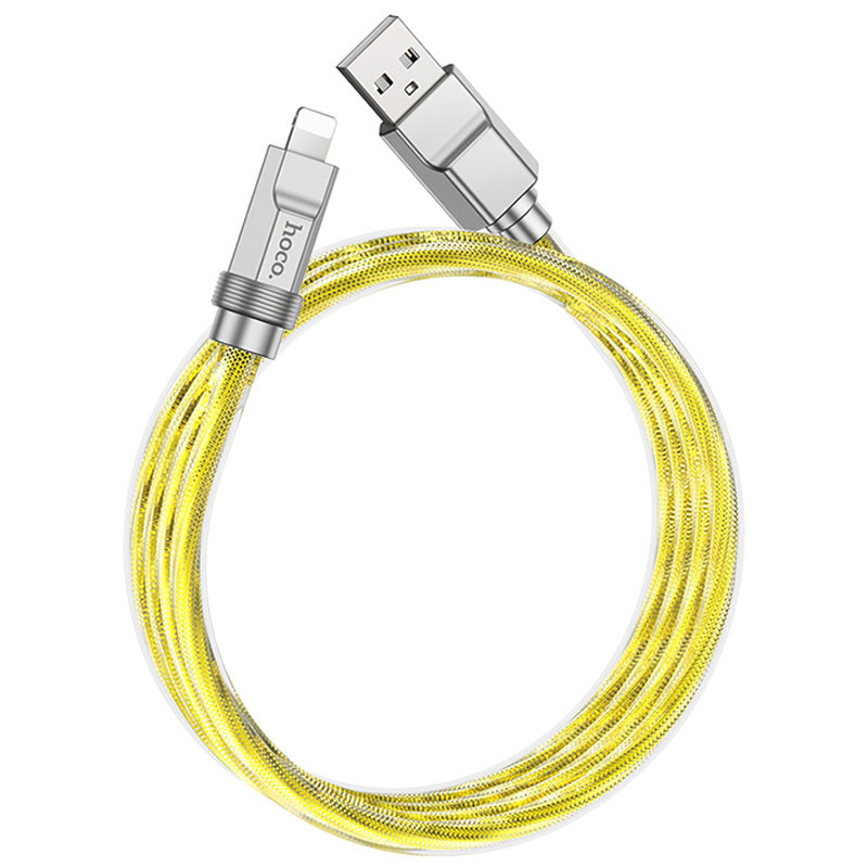 Дата кабель Hoco U113 Solid 2.4A USB to Lightning (1m) на малюнкі №2