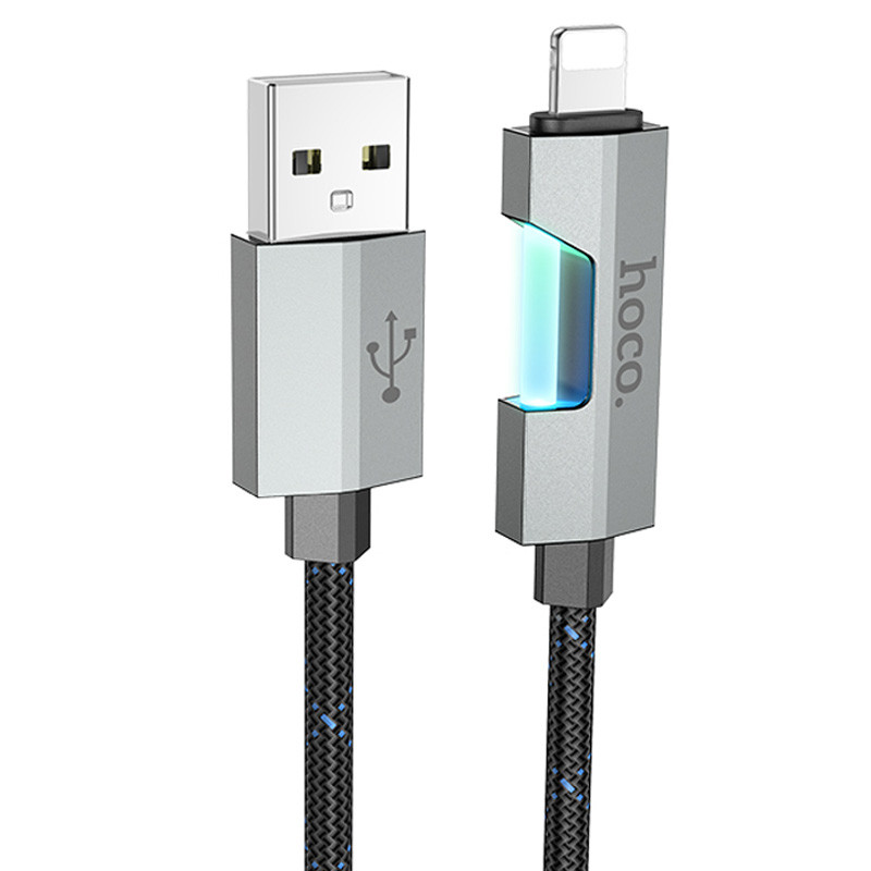 Дата кабель Hoco U123 Regent colorful 2.4A USB to Lightning (1.2m) смотреть фото №1