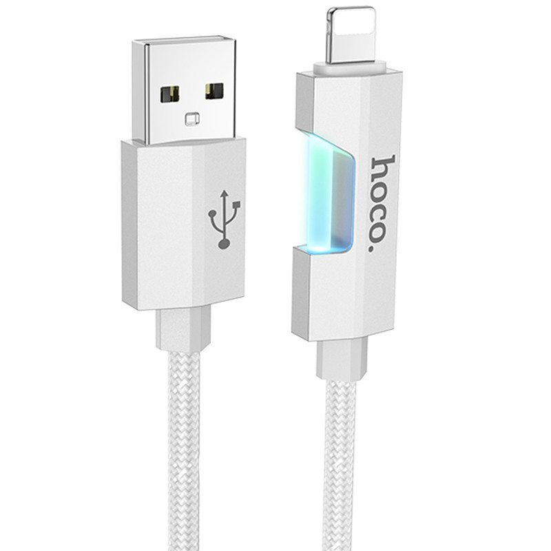 Дата кабель Hoco U123 Regent colorful 2.4A USB to Lightning (1.2m) на малюнкі №1