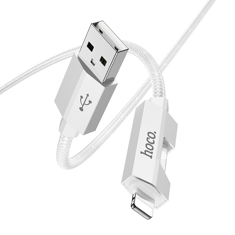 Дата кабель Hoco U123 Regent colorful 2.4A USB to Lightning (1.2m) на малюнкі №3