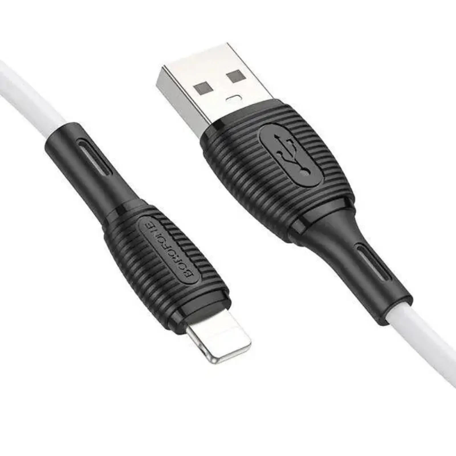 Дата кабель Borofone BX86 Advantage USB to Lightning (1m), White 3, купить оптом с доставкой