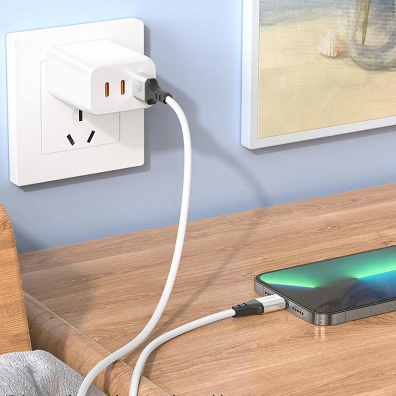 Дата кабель Hoco X86 Spear USB to Lightning (1m) на малюнкі №4