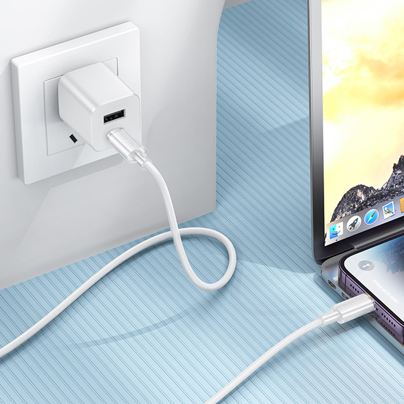 Дата кабель Borofone BX112 Lemon USB to Lightning 2.4A (1m) на малюнкі №3