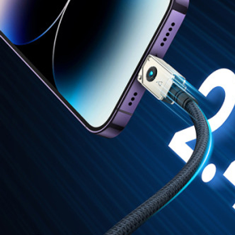 Дата кабель Baseus Unbreakable Series Fast Charging USB to Lightning 2.4A 1m (P10355802111-0) на малюнкі №3