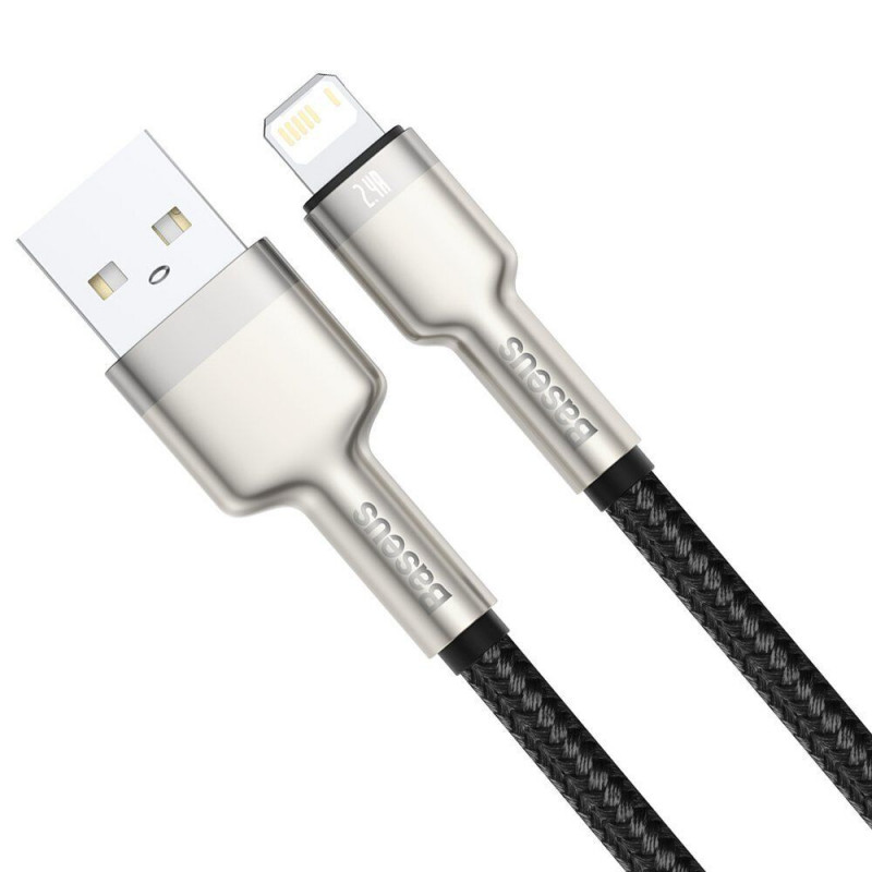 Дата кабель Baseus Cafule Series Metal USB to Lightning 2.4A (1m) (CALJK-A0) на малюнкі №4