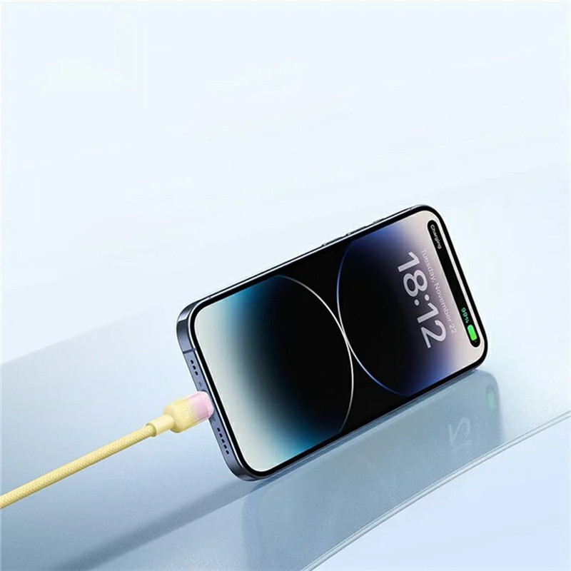 Дата кабель Baseus Discolor Series Fast Charging USB to Lightning 2.4A (1m) (P10374900) на малюнкі №3